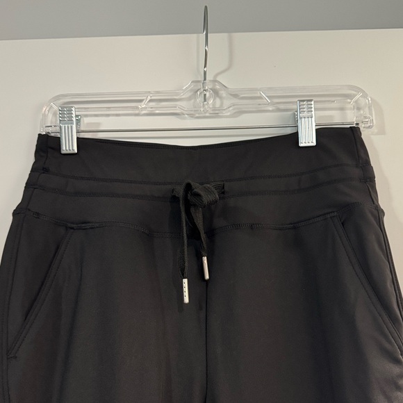 High Waisted Drawstring Picket Plain Full Length Joggers - Picture 2 of 4